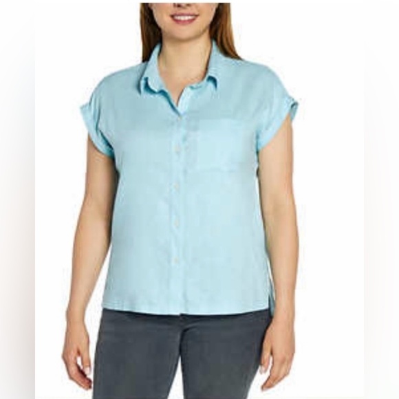 Orvis Tops - Orvis ladies linen blend short sleeve shirt